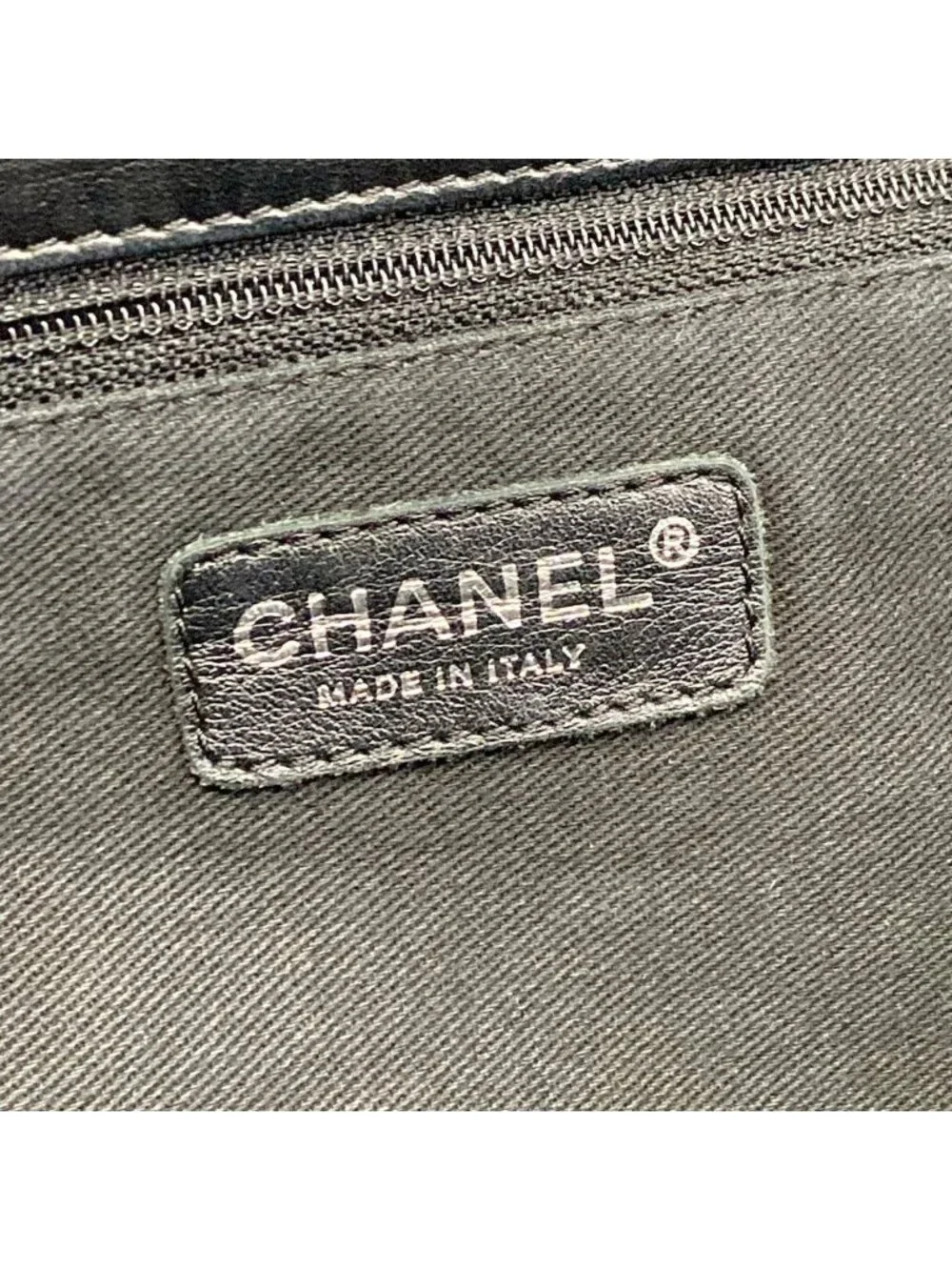 Chanel Shoulder Bag Black Chain Silver Logo Flap Lambskin
